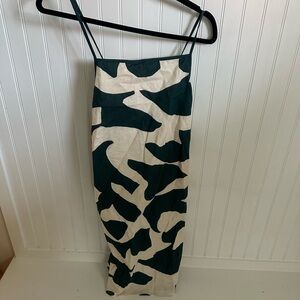 Abercrombie & Fitch Green and Cream Mini Dress